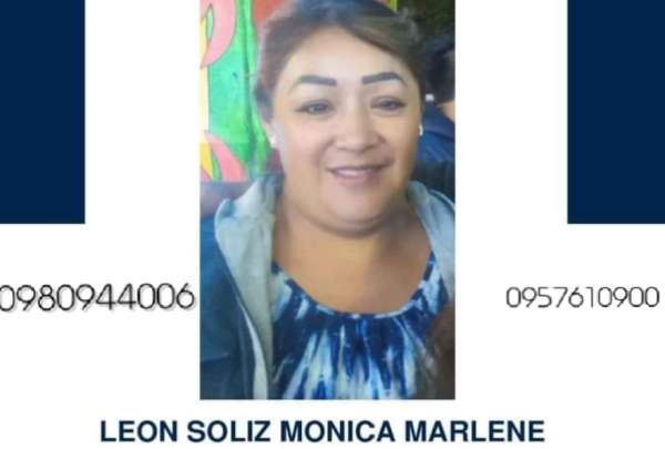 En Cuenca, familiares buscan a M&oacute;nica Le&oacute;n de 45 a&ntilde;os. Lleva 25 d&iacute;as desaparecida.