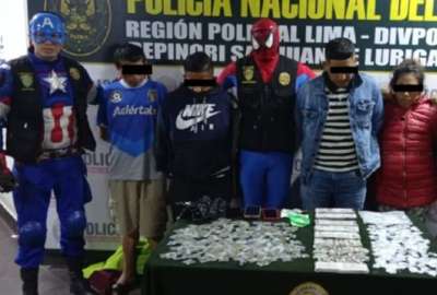 Polic&iacute;as disfrazados de superh&eacute;roes desarticulan banda delincuencial en Per&uacute;