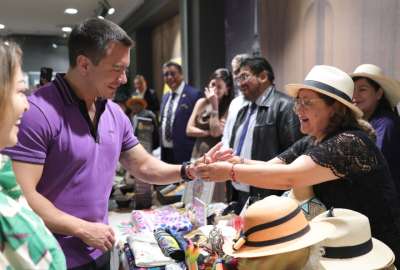 El presidente Noboa inicia agenda en Espa&ntilde;a con encuentro de emprendedores ecuatorianos.