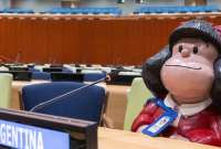  Mafalda lleg&oacute; a la ONU y conquist&oacute;.