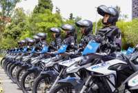 Polic&iacute;a recibi&oacute; 50 motocicletas por parte del Municipio de Quito