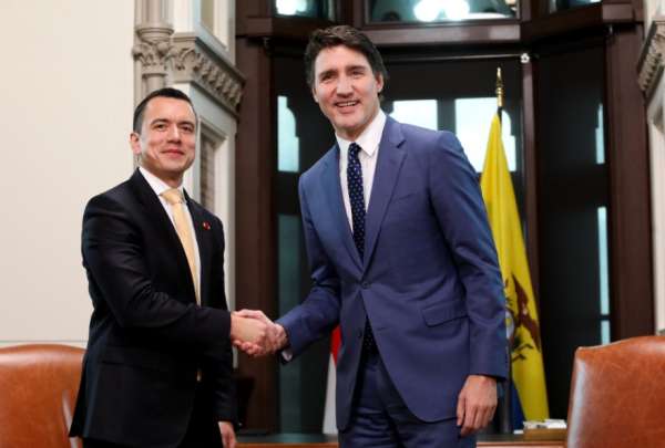 El cr&eacute;dito fue parte de los acuerdos del presidente Daniel Noboa con el primer ministro canadiense Justin Trudeau. 