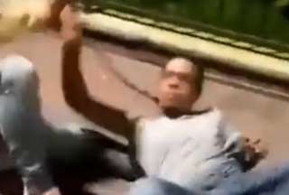 Lo encadenaron y golpearon por apu&ntilde;alar a un perro