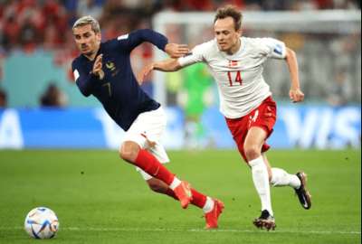 Francia derrot&oacute; 2-1 a Dinamarca y se clasifica a octavos de final