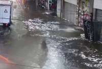 El nivel del agua super&oacute; la acera