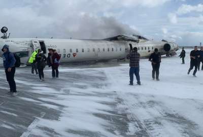 15 personas resultaron heridas, tras accidente de avi&oacute;n de Delta, en Toronto.