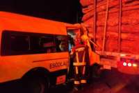 Un accidente de tránsito se registró en Pintag.