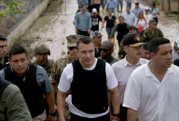 El presidente Daniel Noboa visit&oacute; Manab&iacute;. 