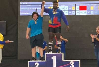 El joven de 26 a&ntilde;os logr&oacute; el primer lugar en la modalidad arranque de los +109 k, con 172 kg alzados.