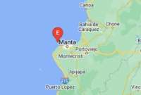 El sismo se produjo en Manta, Manabí.