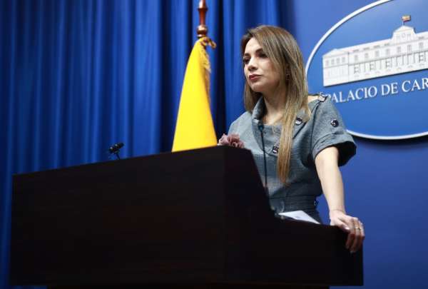 La vocera de Carondelet Carolina Jaramillo habl&oacute; sobre la gira internacional del presidente Daniel Noboa que arrancar&aacute; este 18 de agosto.