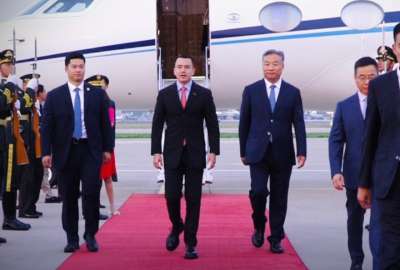 El presidente de Ecuador, Daniel Noboa y su comitiva llegaron a Beijing, China, para cumplir agenda en el gigante asi&aacute;tico.