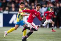 Cristiano Ronaldo Jr. marcó más de 50 goles con la Sub-12 del Manchester United.