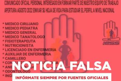 En una imagen se ofrecen varios cargos en la instituci&oacute;n.