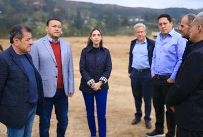 La ministra de Producci&oacute;n, Sonsoles Garc&iacute;a, recorri&oacute; el terreno donde surgir&aacute; esta nueva zona industrial.