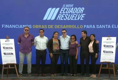 El Gobierno entreg&oacute; a trav&eacute;s del Banco de Desarrollo del Ecuador USD 10.5 millones a la provincia de Santa Elena para varias obras.&nbsp;