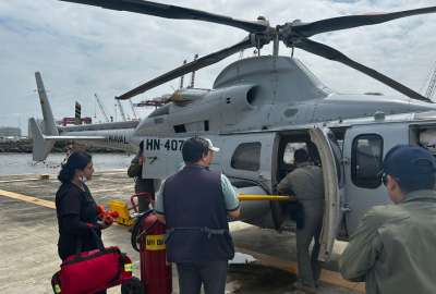 Una mujer fue trasladada a Machala en un helic&oacute;ptero para recibir atenci&oacute;n m&eacute;dica.