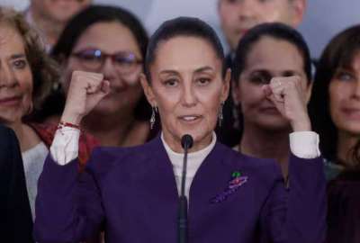 En M&eacute;xico, Sheinbaum se candidatiz&oacute; bajo la bandera del partido Morena, del que tambi&eacute;n es parte el actual presidente, Andr&eacute;s Manuel L&oacute;pez Obrador.