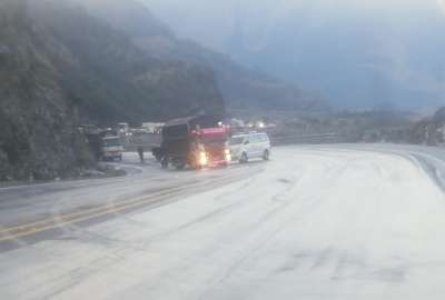 Reportan ca&iacute;da de nieve en el sector de Papallacta
