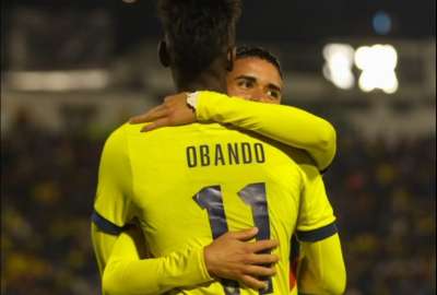 Obando anot&oacute; el segundo gol de Ecuador y tambi&eacute;n fue expulsado