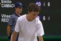 Emilio Camacho, juvenil ecuatoriano, gan&oacute; en su debut en Wimbledon