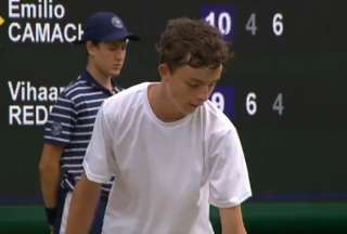 Emilio Camacho, juvenil ecuatoriano, gan&oacute; en su debut en Wimbledon