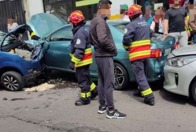 Se registr&oacute; un choque m&uacute;ltiple en Solanda, sur de Quito