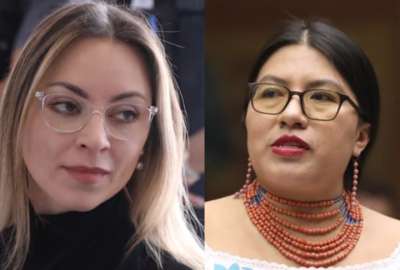 Mishel Mancheno y Carmen Tiupul fueron designadas primera y segunda vicepresidenta del Legislativo.