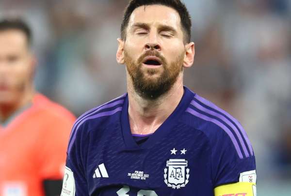 Lionel Messi fall&oacute; un penal para Argentina en el Mundial. 
