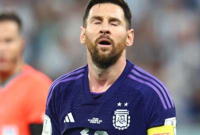 Lionel Messi fall&oacute; un penal para Argentina en el Mundial. 