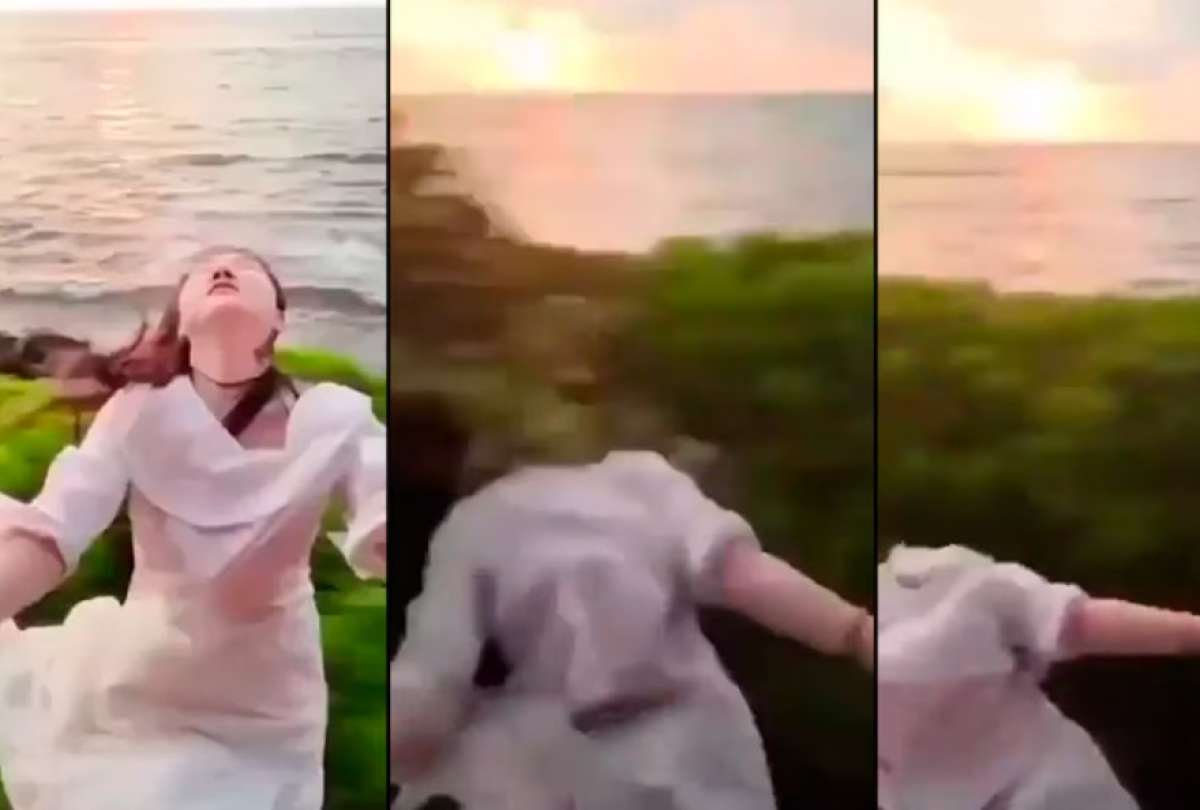 &iexcl;Viral! Mujer sufre un accidente mientras grababa para sus redes sociales