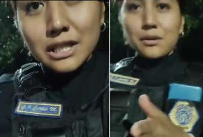 Graban a una agente de polic&iacute;a ebria en Ciudad de M&eacute;xico