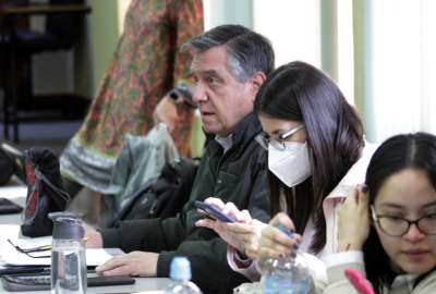 Patricio Donoso (izq.), ministro de Trabajo, destac&oacute; los acuerdos alcanzados en la Mesa T&eacute;cnica de Derechos Laborales.