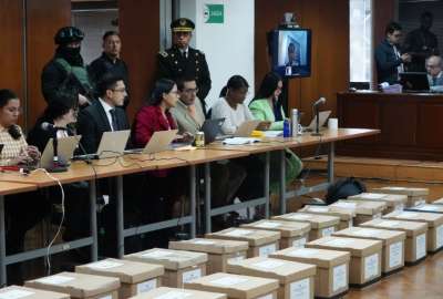 La fiscal Diana Salazar lider&oacute; la audiencia de vinculaci&oacute;n del caso Met&aacute;stasis.