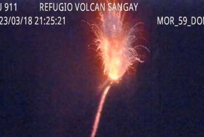Ecu 911 reporta intensa actividad en el Volc&aacute;n Sangay