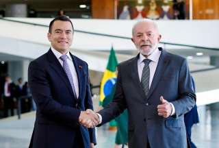 Presidentes Daniel Noboa y Lula Da Silva conversaron sobre integraci&oacute;n regional en Brasilia