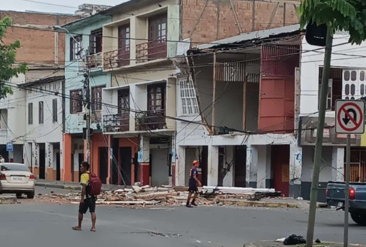 En Esmeraldas hubo afectaciones en casas tras el temblor.