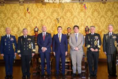 El presidente de la Rep&uacute;blica, Daniel Noboa, posesion&oacute; al nuevo Alto Mando Militar.
