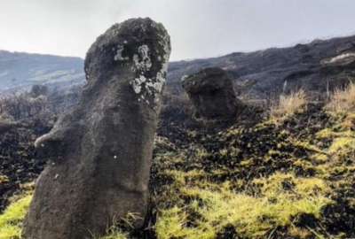 Los c&eacute;lebres rostros tallados en piedra de la isla de Pascua son el principal atractivo del lugar. 