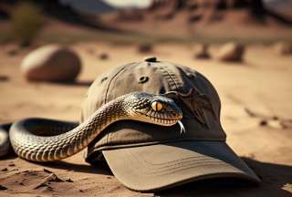 VIRAL: Joven fue atacado por serpiente, pero se salv&oacute; por la gorra