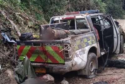 Colombia informa de la muerte de ocho polic&iacute;as tras el atentado con una bomba