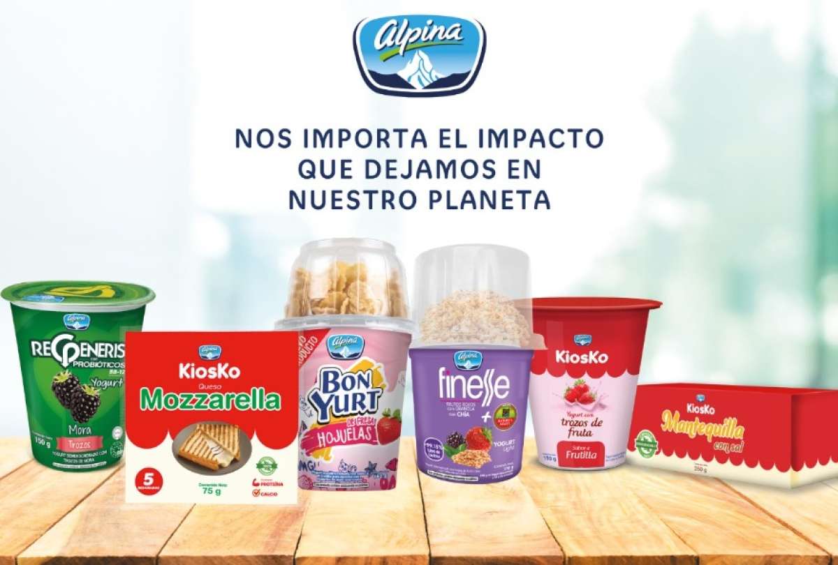 Alpina lanza empaques Pet y Biodegradables en productos lácteos