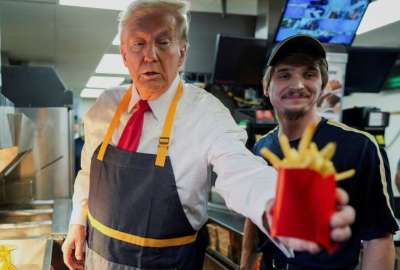 Esto hizo Trump en un local de McDonald’s.