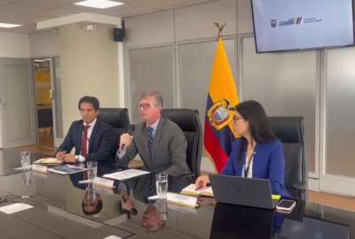 Juan Carlos Vega, ministro de Econom&iacute;a, habl&oacute; de la deuda con los GAD este 18 de diciembre del 2023.