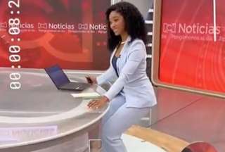 &iexcl;Plot twist en vivo! Periodista casi termina en el suelo y lo disimula como una "pro"