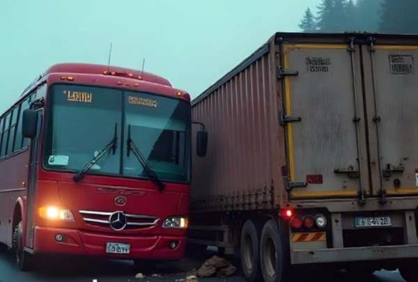 Un bus interprovincial y un cami&oacute;n estuvieron involucrados en el siniestro ocurrido la madrugada de este mi&eacute;rcoles.