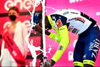 El corcho de la botella de champa&ntilde;a dej&oacute; a Biniam Girmay fuera del Giro de Italia