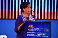 La canciller Gabriela Sommerfeld dio la bienvenida a empresarios iberoamericanos que buscan oportunidades de inversi&oacute;n en la Cumbre Iberoamericana.