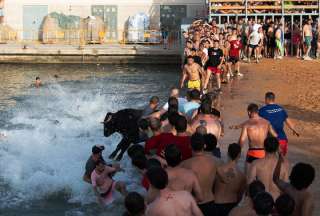Un toro muri&oacute; ahogado durante unas fiestas en Espa&ntilde;a