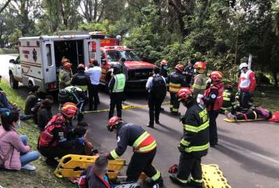 Un bus se volc&oacute; en el sector de El Cebollar